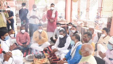 Photo of खुरई। सर्व ब्राह्मण समाज ने मंत्री भूपेन्द्रसिह की लंबी उम्र और कोरोना की समाप्ति के लिए यज्ञ और हवन किया