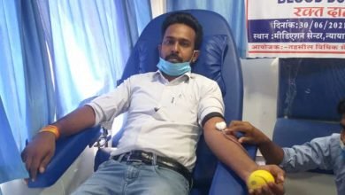 Photo of गुना(आरोन)| तहसील विविध सेवा समिति के तत्वावधान मैं लगाया गया रक्तदान शिविर|