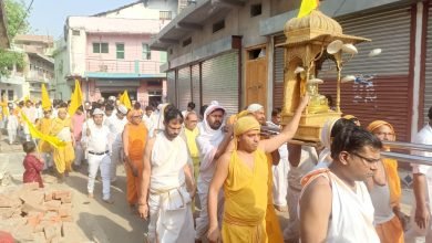 Photo of भगवान महावीर जी की जयंती के उपलक्ष्य में निकाली गई शोभायात्रा